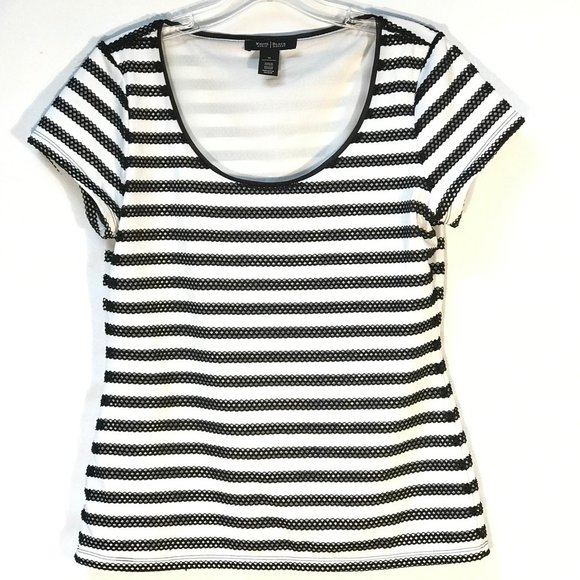 White House/Black Market Tops - WHITE HOUSE/BLACK MARKET Top Black Blouse Medium